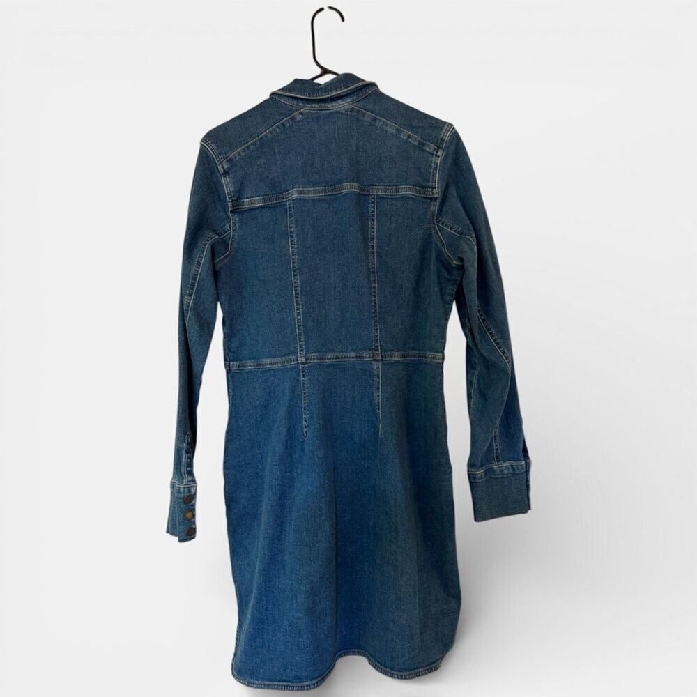 NWT Free People Dynomite Denim Dress Size Large Retro 1970's Western Boho - Picture 3 of 6